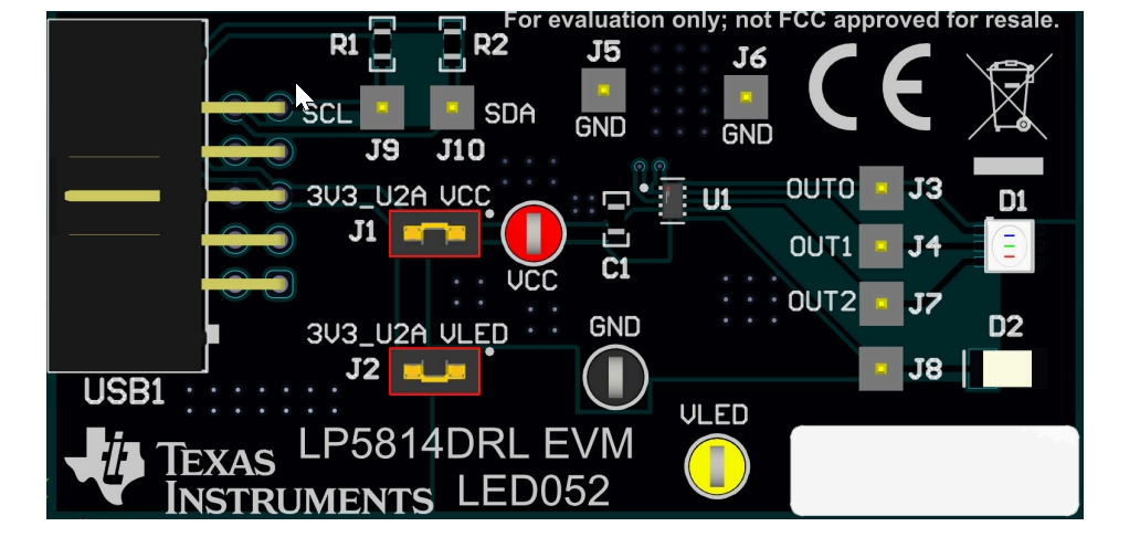 Location Circuit - Texas Instruments LP5814/5DRLEVM Evaluation Modules